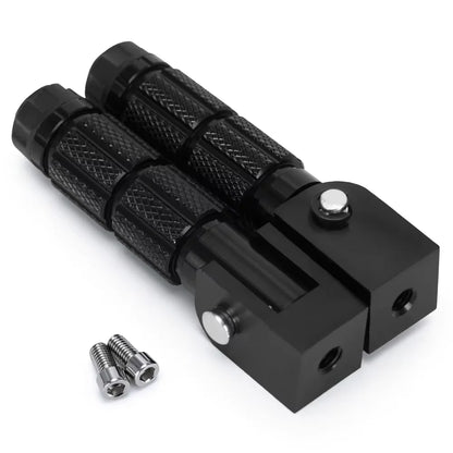2 Pcs Motorcycle Motor Bike Folding Footrests Footpegs CNC Aluminum Universal Foot Rests Pegs Rear Pedals Set