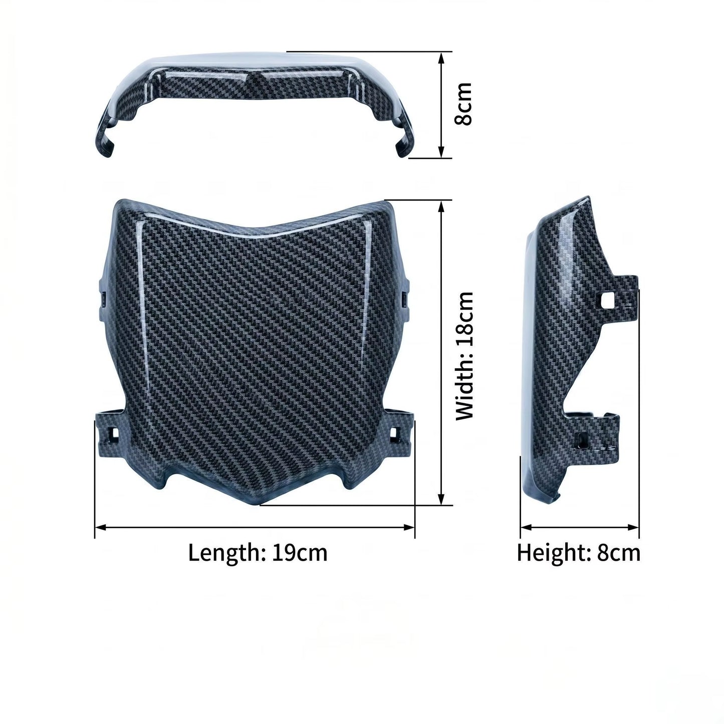 JFG Upgraded Carbon Fiber Look PP Material Number Plate Durable Replacement Shield for Surron Talaria E Ride Pro Motocross