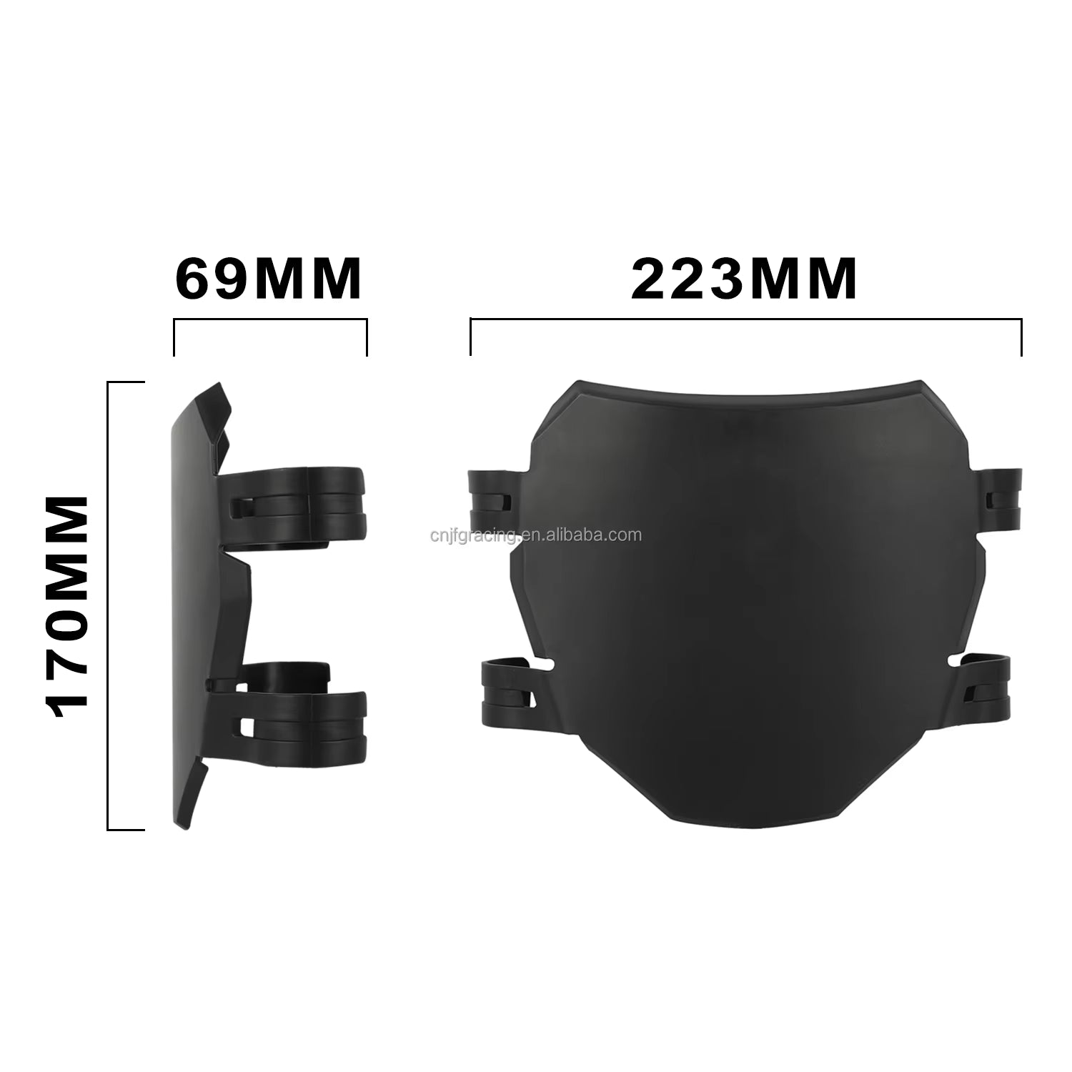JFG High Quality Black Front Number Plate Plastic Fairing Board for Sur-Ron Light Bee X S Electric Dirt Bike Replacement