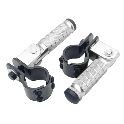 Folding Rear Footrest Pedals Passenger Foot Pegs for Electric Scooter, Motorcycle, Dirt Bike & E-Bike Conversion