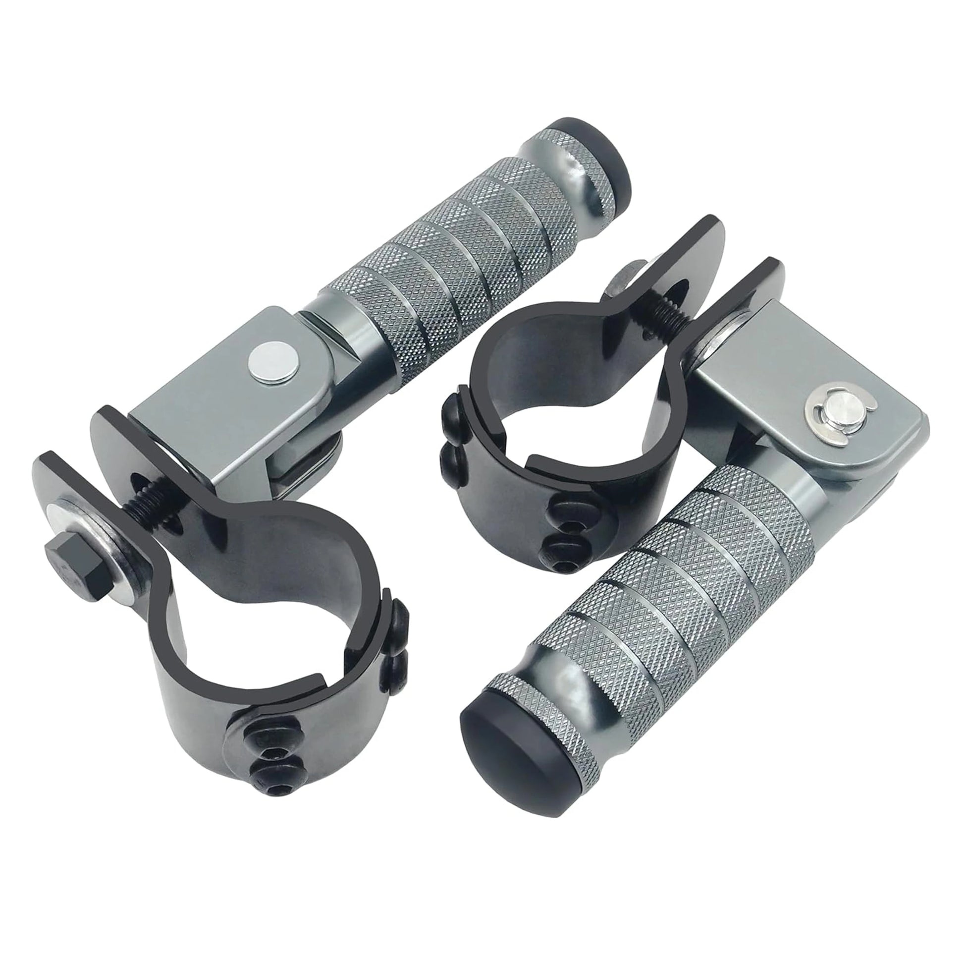 Folding Rear Footrest Pedals Passenger Foot Pegs for Electric Scooter, Motorcycle, Dirt Bike & E-Bike Conversion