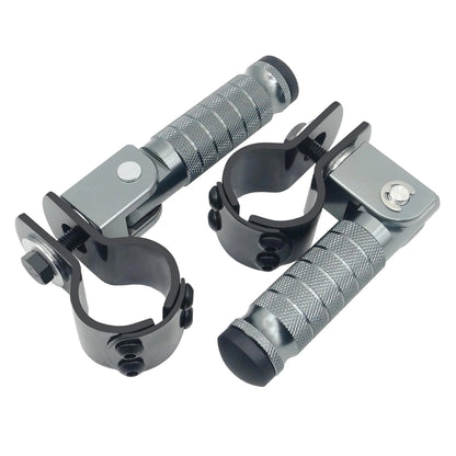 Folding Rear Footrest Pedals Passenger Foot Pegs for Electric Scooter, Motorcycle, Dirt Bike & E-Bike Conversion