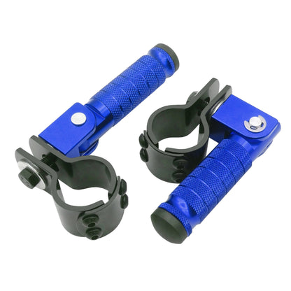 Folding Rear Footrest Pedals Passenger Foot Pegs for Electric Scooter, Motorcycle, Dirt Bike & E-Bike Conversion