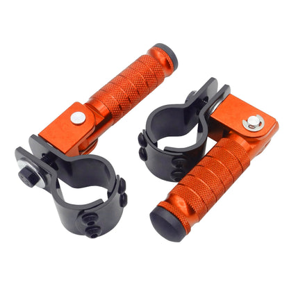 Folding Rear Footrest Pedals Passenger Foot Pegs for Electric Scooter, Motorcycle, Dirt Bike & E-Bike Conversion