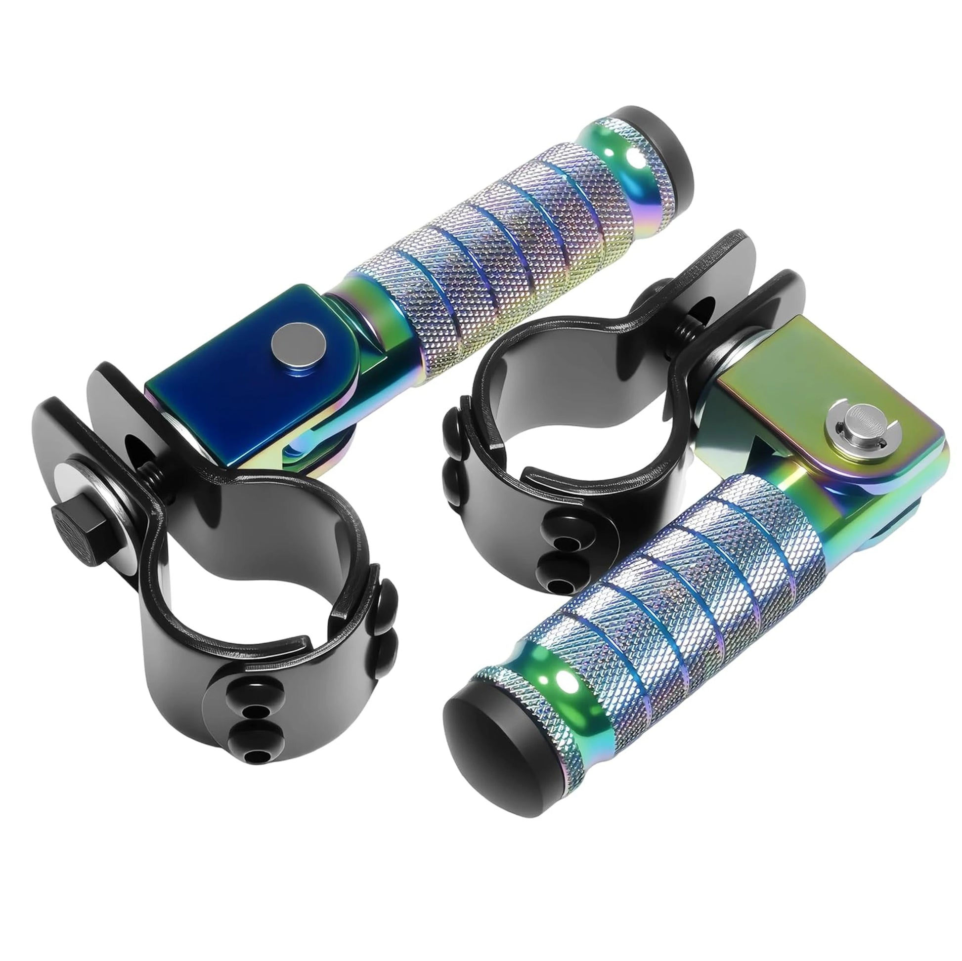 Folding Rear Footrest Pedals Passenger Foot Pegs for Electric Scooter, Motorcycle, Dirt Bike & E-Bike Conversion