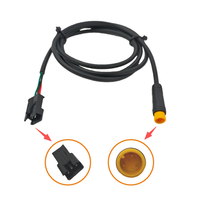 Surron Lightbee Style Full Twist Throttle with Hand Grips 3-Pin Waterproof Female Plug for Bafang with Handgrips