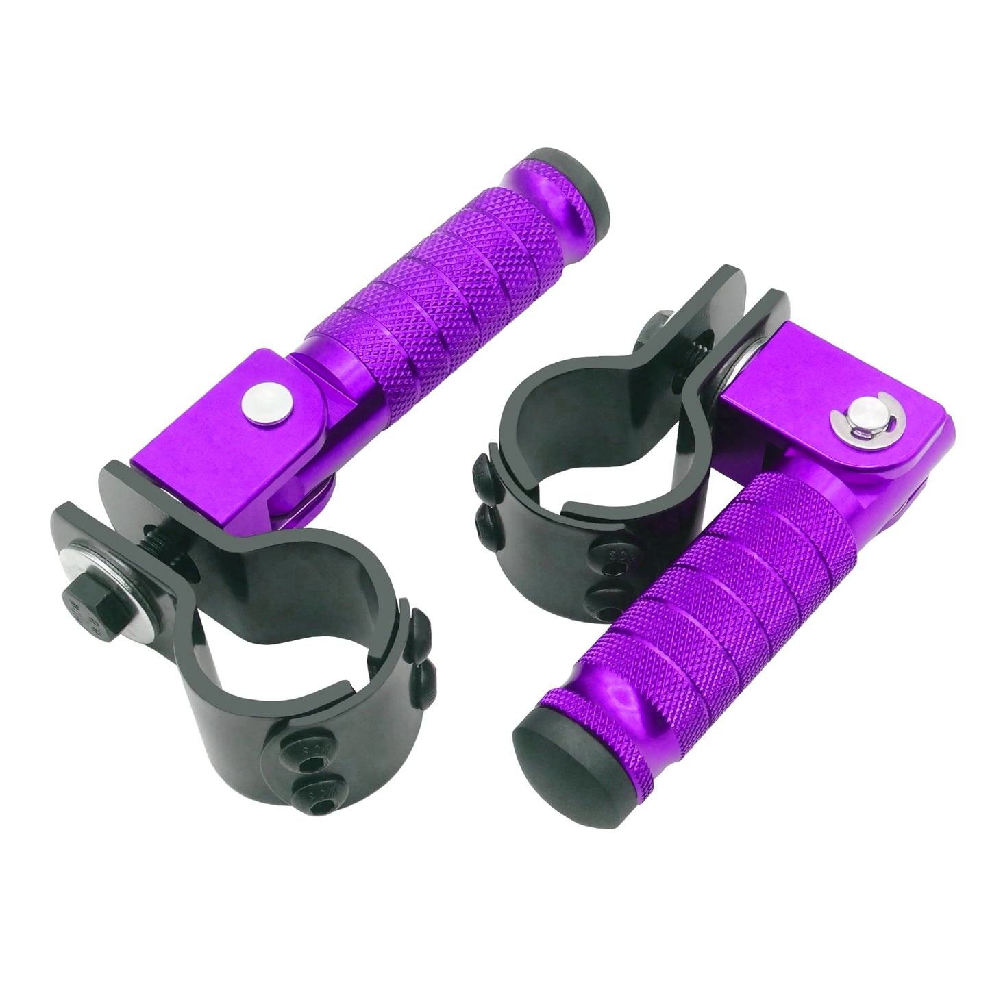 Folding Rear Footrest Pedals Passenger Foot Pegs for Electric Scooter, Motorcycle, Dirt Bike & E-Bike Conversion