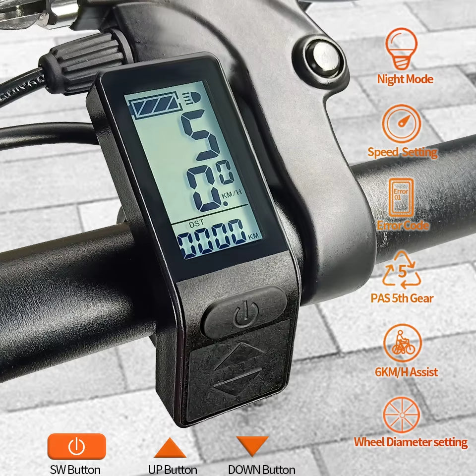 Electric Bike Display KT LCD4 Ebike Panel Smart Control Small Display